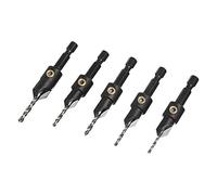 Trend Snappy set avellanadores TCT 5 piezas imperial, profundidad ajustable | 5 brocas avellanadoras TCT 2,0-3,5 mm en medidas imperiales, profundidad ajustable y liberación rápida, SNAP/CSTC/SET