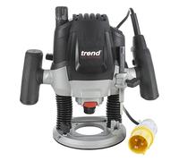 Trend T7 - Enrutador de taller de velocidad variable de 1/2 pulgada, perfecto para montaje de cocina, juntas de encimera y perfiles de madera, 1750 W, 110 V, negro, T7ELK
