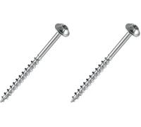 Trend Tornillo de agujero de bolsillo grueso n.° 8 x 63 mm, tornillos autorroscantes para madera, de rosca cuadrada gruesa, PH/8X63/200C, paquete de 400