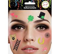 Trendandstylez Set de tatuajes faciales con purpurina, 30 diseños, tatuaje facial, dermatológicamente probado, carnaval, festival, Halloween, carnaval y fiestas (deshollinador)
