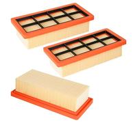 Trendecor 3 filtros de pliegues planos para Kärcher AD 2, AD 2 Battery, AD 3, AD3 Premium, AD 4, AD4 Premium, AD 3.200, AD 3.000, filtro para aspiradora de cenizas Kärcher KFI 7420, sustituye a 6.415