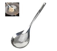 Trendecor Espumadera de acero inoxidable, 35,4 x 10,8 cm, utensilio de cocina, de metal, con mango largo, mango largo ergonómico, para verduras, fideos