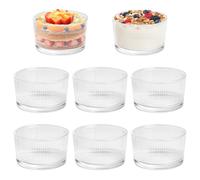 Trendecor Juego de 8 vasos de postre de cristal, 200 ml, cuencos de postre, aptos para lavavajillas, vasos de postre, helados, para postres, tiramisú, pudin, ensalada, yogur y muesli