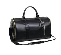 Trendfetchus - Bolsa de viaje plegable 2.0, convertible 2 en 1, de piel sintética resistente al agua, sin arrugas, para viajes de fin de semana en avión, negro puro, Viajes