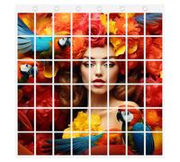 trendfinding® Cortina de fotos de 10 x 15 cm, formato horizontal y vertical, para fotos, fotos, fotos, fotos, fotos, soporte para fotos, cortina, 48 fotos, formato vertical, 10 x 15 cm