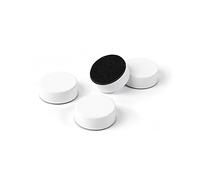 Trendform Imanes de Oficina Circulares Lisos para Pizarras Magneticas, Tableros de Anuncios, Archivadores O Refrigeradores - Blanco - 23mm de Diametro x 9mm de Espesor - Paquete de 4