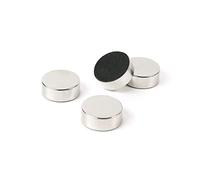 Trendform Imanes de Oficina Circulares Simples para Pizarras Magneticas, Tableros de Notificacion, Archivadores O Fridges - Plata - 23mm de Diametro x 9mm de Espesor - Paquete de 4