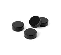 Trendform Imanes de Oficina Circulares Simples para Pizarras Magneticas, Tableros de Notificacion, Archivadores O Refrigeradores - Negro - 23mm de Diametro x 9mm de Espesor - Paquete de 4