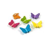 Trendform Informes de Oficina de Estilo Animal Variado para Pizarras Magneticas, Tableros de Anuncios, Archivadores O Refrigeradores - Mariposa - Paquete de 6