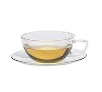 Trendglas Jena Opus - Taza con platillo (cristal, 150 ml)