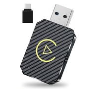 TrendGo Adaptador CarPlay y Android Auto Inalámbrico - USB Plug & Play, Compatible iPhone y Android, Convierte CarPlay/Android Auto Cableado a Wireless, Streaming Netflix/Youtube, Coche 2016+