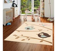 Trendline - Alfombra Infantil - Pájaros Azul Pastel Beige - 5 tamaños