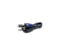 Trendnet - 2.8m USB/VGA KVM cable para video, teclado y ratón (kvm) Negro 2,8 m