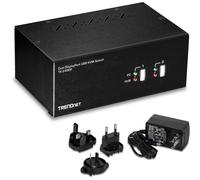 TRN TK-240DP - Conmutador KVM DisplayPort de monitor doble de 2 puertos