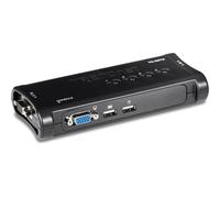 TRENDnet 4-Port USB KVM Switch Kit, VGA and USB Connections, 2048 x 1536 Resolut