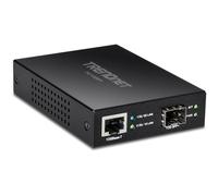 TRENDnet Convertidor de Medios de Fibra 10GBASE-T a SFP+, TFC-10GSFP, 1 Puerto RJ-45 de 10 G, 1 Ranura SFP+ de 10 Gbps, SFP+ a RJ-45 de 10 G, Adaptador de Corriente Incluido