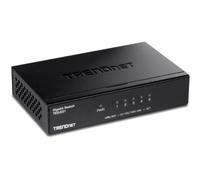 TRENDnet Interruptor de Escritorio Gigabit, TEG-S51, 5 Puertos Gigabit RJ-45, Divisor Ethernet, Capacidad de conmutación de 10 Gbps, diseño sin Ventilador, Carcasa de Metal, protección de por Vida