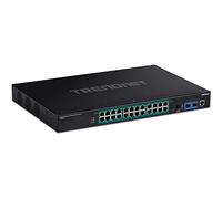 TRENDnet Interruptor DE Montaje DE RACKMOUNT PoE+ Industrial GIGABIT L2 DE 26 Puertos