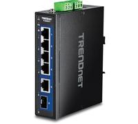 TRENDnet - Interruptor industrial de 6 puertos de 2.5 G con 1 puerto de 10 G, TI-G50611, 4 puertos de 2.5 G, 1 puerto SFP de 10 G, 1 puerto SFP+ de 10 G, capacidad de conmutación de 60 Gbs, protección