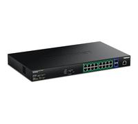 TRENDnet Interruptor inteligente web PoE++ de 18 puertos 2.5G, TPE-3182WSB | Cumple con NDAA y TAA, presupuesto de energía de 450 W, gestión remota en la nube, 16 puertos de 2.5 GB, 2 SFP+ de 10 G