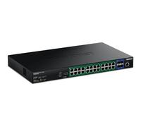 TRENDnet Interruptor inteligente web PoE++ de 28 puertos 2.5G, TPE-3284WSB | Cumple con NDAA y TAA, presupuesto de energía de 740 W, gestión remota en la nube, 95 W, 4 SFP+ de 10 G, 24 puertos de 2.5 GB