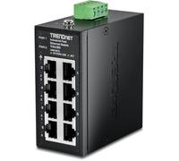 TRENDnet Interruptor industrial Fast Ethernet mini TI-ELC80 – 8x 10/100 Mbps, IP30, 1 Gbps, negro