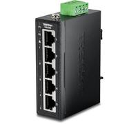 TRENDnet Mini interruptor industrial Fast Ethernet de carril DIN, TI-ELC50 de 5 puertos