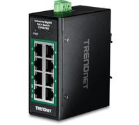 TRENDnet - Mini Interruptor Industrial Gigabit PoE+ DIN-Rail de 8 Puertos, TI-PGLC80, 8 Puertos Gigabit PoE+, 200 W PoE+ de presupuesto de Potencia, 16 Gbps, Compatible con NDAA y TAA