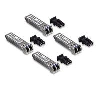 TRENDnet Módulo LC SFP monomodo 4 unidades, TEG-MGBS10/4, para fibra de modo único, distancias de hasta 10 km, Gigabit SFP, soporta hasta 1.25 Gbps, IEEE 802.3z Gigabit Ethernet, protección de por