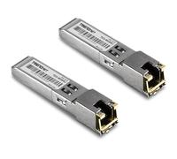 TRENDnet Paquete de 2 módulos SFP de Cobre RJ45 1000BASE-T, TEG-MGBRJ/2, Compatible con NDAA + TAA, Distancia de transmisión de hasta 100 m, enchufable en Caliente, IEEE 802.3ab, soporta velocidades