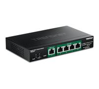 TRENDnet Switch gestionado de 5 Puertos Gigabit PoE++ con Paso PoE, TPE-B541, 1 Entrada Gigabit PoE++, 4 Salidas Gigabit PoE+, 60 W de presupuesto PoE, Compatible con NDAA TAA, protección de por Vida