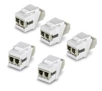 TRENDnet, TC-K05LC, Conectores acopladores Keystone de fibra óptica dúplex LC, paquete de 5, compatible con fibra monomodo y multimodo, uso recomendado con TC-KP24SA o TC-KP12V (se vende por separado)