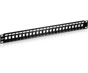 TRENDnet, TC-KP24, Panel de conexión Keystone Ciego de 24 Puertos, 1U, Recomendado con Conectores Keystone Cat6 TC-K25C6 y TC-K50C6 (se Venden por Separado)