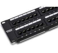 TRENDnet TC-P48C5E 48-Port Hasta Cat5E Rj45 2U en Rack Panel Parche sin Blindaje