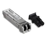 TRENDnet, TEG-10GBSR, Módulo LC multimodo 10GBASE-SR SFP+, Compatible con distancias de hasta 300 m (984 pies), transceptor SFP+ de Fibra enchufable, Longitud de Onda de 850 NM, Plateado
