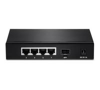 TRENDNET TEG-S51SFP Conmutador Ethernet de 4 puertos - Compatible con 2 capas - Modular - Fibra óptica - Par trenzado
