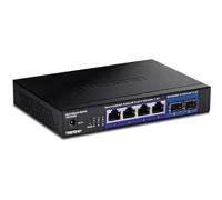 TRENDnet, TEG-S562, Conmutador multigigabit no administrado de 6 Puertos, 4 Puertos 2.5GBASE-T, 2 Puertos SFP+ 10G, sin Ventilador, Negro