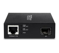 TRENDnet Convertidor de Medios de Fibra Gigabit PoE PD SFP, Alimentado por PoE 100/1000Base-T a SFP, diseño Compacto, TFC-PGSFP