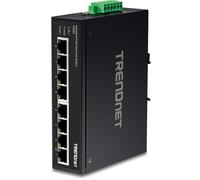 TRENDnet, TI-E80, Switch Industrial DIN-Rail Fast Ethernet de 8 Puertos, conexió