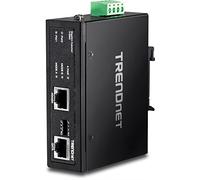 TRENDnet TI-IG60 (V1.0R) - Adaptador/inyector de PoE (Gigabit, IP30, hasta 100 metros) negro