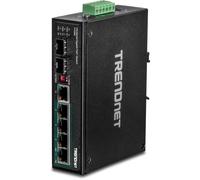 TRENDnet, TI-PG62, Switch DIN-Rail PoE+ Gigabit Industrial de 7 Puertos 6 puerto