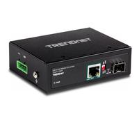 TRENDnet TI-UF11SFP (v1.0R) - Convertidor de Medios Industrial de SFP a Gigabit UPoE, Color Negro