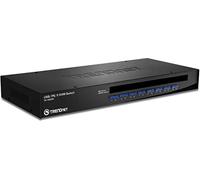 TRENDnet, TK-1603R, Switch KVM de 16 puertos con montaje en bastidor, compatible con USB y PS/2, escaneo automático, monitorización de dispositivos, montaje en rack, Negro