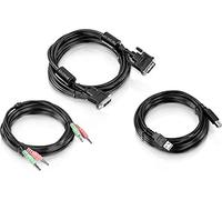 TRENDnet Juego de cables KVM TK-CD15 – DVI-I, USB y audio 3,5 mm, 4,5 m para TK-232DV
