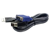 TRENDnet, TK-CU06, Cable KVM USB VGA 2 en 1, 1,83 m (6 pies), conecta una computadora USB a conmutadores KVM