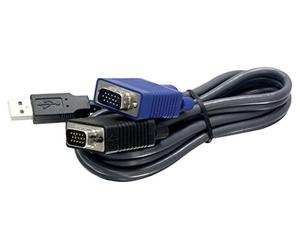 TRENDnet, TK-CU06, Cable KVM USB VGA 2 en 1, 1,83 m (6 pies), conecta una computadora USB a conmutadores KVM
