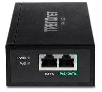 TRENDNET, TPE-119GI, Inyector Gigabit PoE++, Convierte un Puerto no PoE en un Puerto Gigabit PoE++, Fuente de alimentación integrada, Color Negro