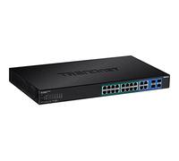 TRENDnet Switch PoE+ TPE-1620WSF, 20 puertos (16 PoE+), 4 compartidos RJ-45/SFP, 370 W