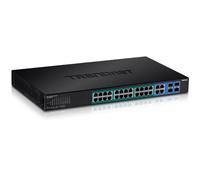 TRENDnet TPE-2840WS - Switch de red (4 x PoE+, 20 x PoE, 4 x SFP, 1000Base-T, IPv6), color negro