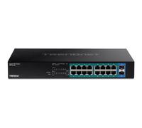 TRENDnet Switch Gigabit TPE-TG182 – 10/100/1000, PoE, 1U, Negro